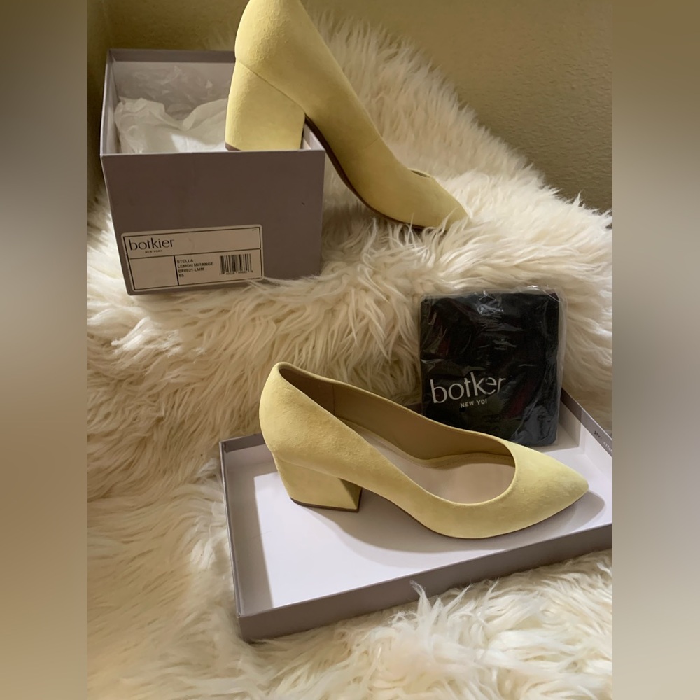 Botkier Lemon Suede Block Heels with dust bag BUY NOW!